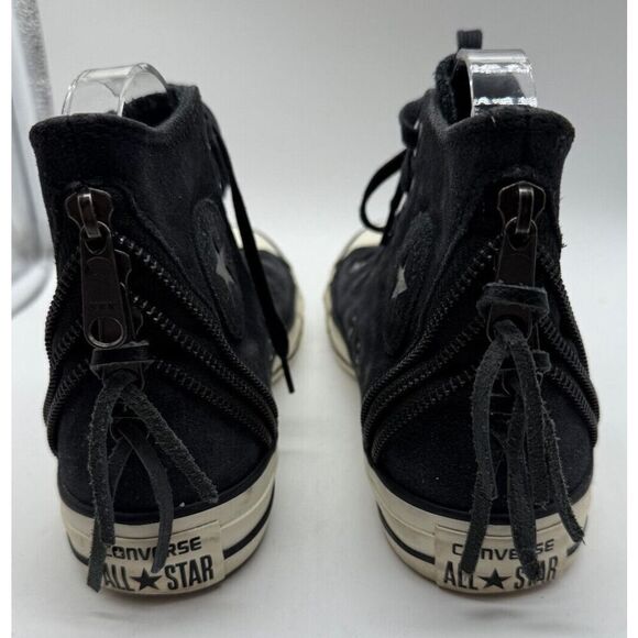 Chuck Taylor Converse All Star‎ Women's Suede Black Tri Zip Size 7 - Picture 4 of 10